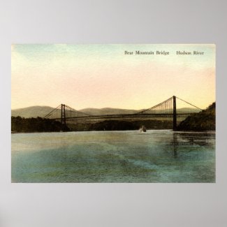Bear Mountain Bridge, Hudson River NY Vintage 1927 print