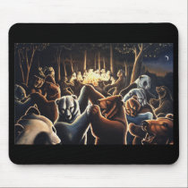 Bear Painting Mousepad Wildlife Art Mousepad mousepads