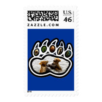 Bear Paw Postage Stamp