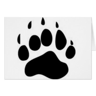 Bear Paw Print Cards by rogerme