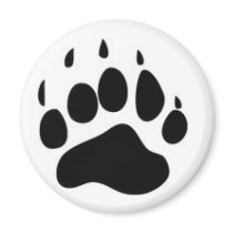 Bear Paw Print magnets by rogerme Bear Paw Print magnets