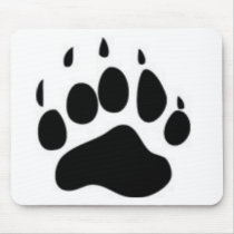 Bear Paw Print Mouse Pad