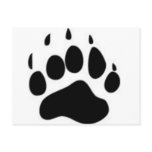 Bear Paw Print Postcards