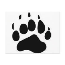 Bear Paw Print postcards