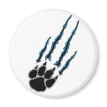 Bear Paw Rip Refrigerator Magnet