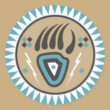 Bear Paw Round Sticker