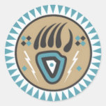 Bear Paw Round Sticker