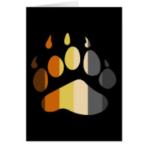 Bear Paw Stripes Blank Card