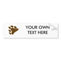 BEAR PAW SYMBOL BUMPER STICKER