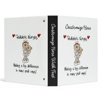 Bear Pediatric Nurses T-shirts and Gifts 3 Ring Binders