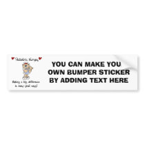 Bear Pediatric Nurses T-shirts and Gifts Bumper Sticker