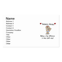 Bear Pediatric Nurses T-shirts and Gifts Business Cards