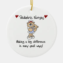 Bear Pediatric Nurses T-shirts and Gifts Christmas Tree Ornaments
