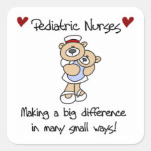 Bear Pediatric Nurses T-shirts and Gifts Stickers