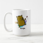 Bear Playing With Butterfly mugs