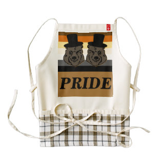 Bear Pride Bears Heart Apron with Gay Grooms