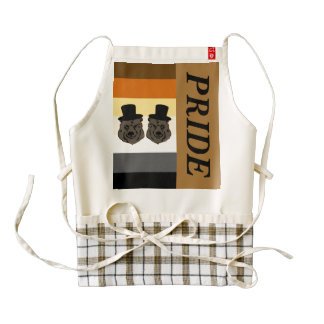 Bear Pride Heart Apron with Gay Grooms