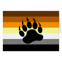 Bear Pride Paw Greeting Cards