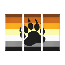 Bear Pride Paw on Triple Canvas