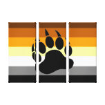 Bear Pride Paw on Triple Canvas Gallery Wrapped Canvas