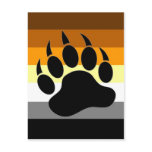 Bear Pride Paw Postcards