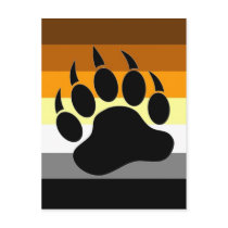 Bear Pride Paw Postcards