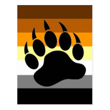 Bear Pride Paw Postcards