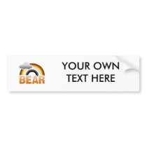 BEAR RAINBOW BUMPER STICKER