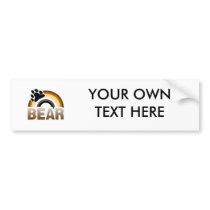 BEAR RAINBOW FLAG BUMPER STICKER