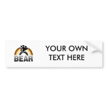 BEAR RAINBOW FLAG BUMPER STICKERS