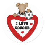 Bear Refereee Love Soccer Stickers