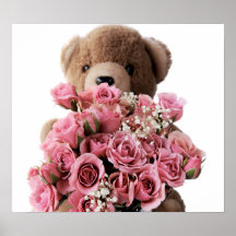 bear roses small poster