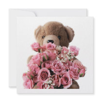 bear roses square invitation