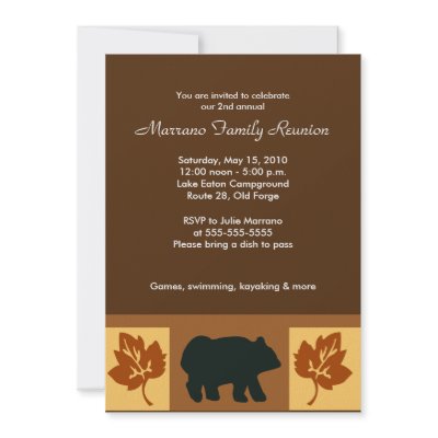 BEAR Rustic Lodge style 5x7 Party Invitation by allpetscherished