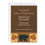 BEAR Rustic Lodge style 5x7 Party Invitation
