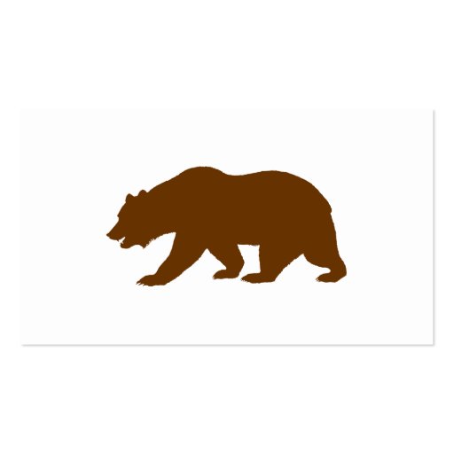 Bear Shape Business Cards (front side)