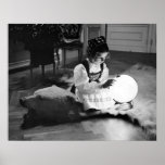 Bear Skin Rug, 1938 Print