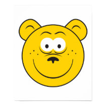 Bear Smiley Face posters by doonidesigns Bear Smiley Face posters