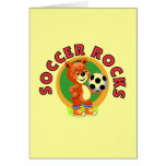 Bear Soccer Rocks T-shirts and Gifts Greeting Card