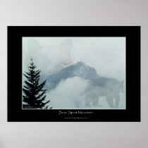 Bear Spirit Mountain Photo Art Poster