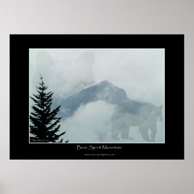 Bear Spirit Mountain Photo Art Poster by RavenSpiritPrints