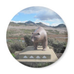 Bear Statue Guarding Los Osos on South Bay Fridge Magnets