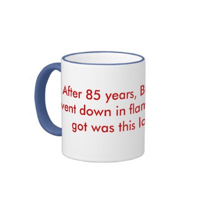 Bear Stearns Down in Flames Coffee Mug by swoloshen
