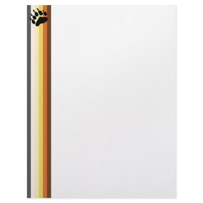 Bear Stripe Stationery Letterhead Design by LMHBearWear