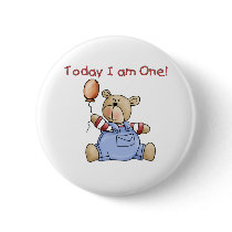 Bear Today I am One buttons