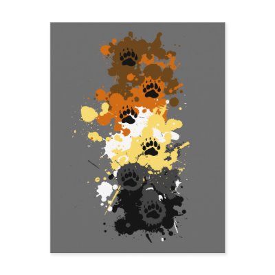 bear tracks postcard by jonnydowntown