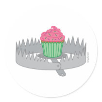 Bear Trap Cupcake stickers