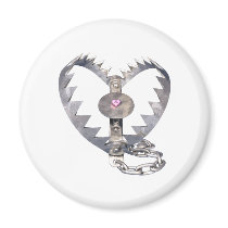 Bear Trap Heart Magnets