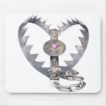 Bear Trap Heart Mouse Pad