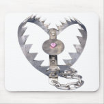 Bear Trap Heart mousepads